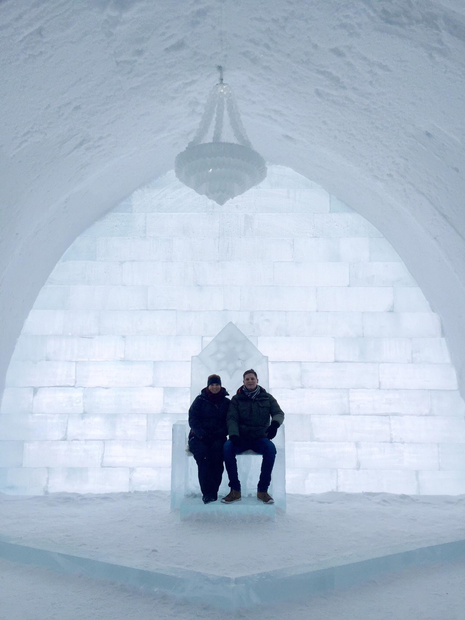 Just chilling at the Ice Hotel in Jukkasjärvi, Sweden 2016. At that point I was about 5 months pregnant with Lovisa