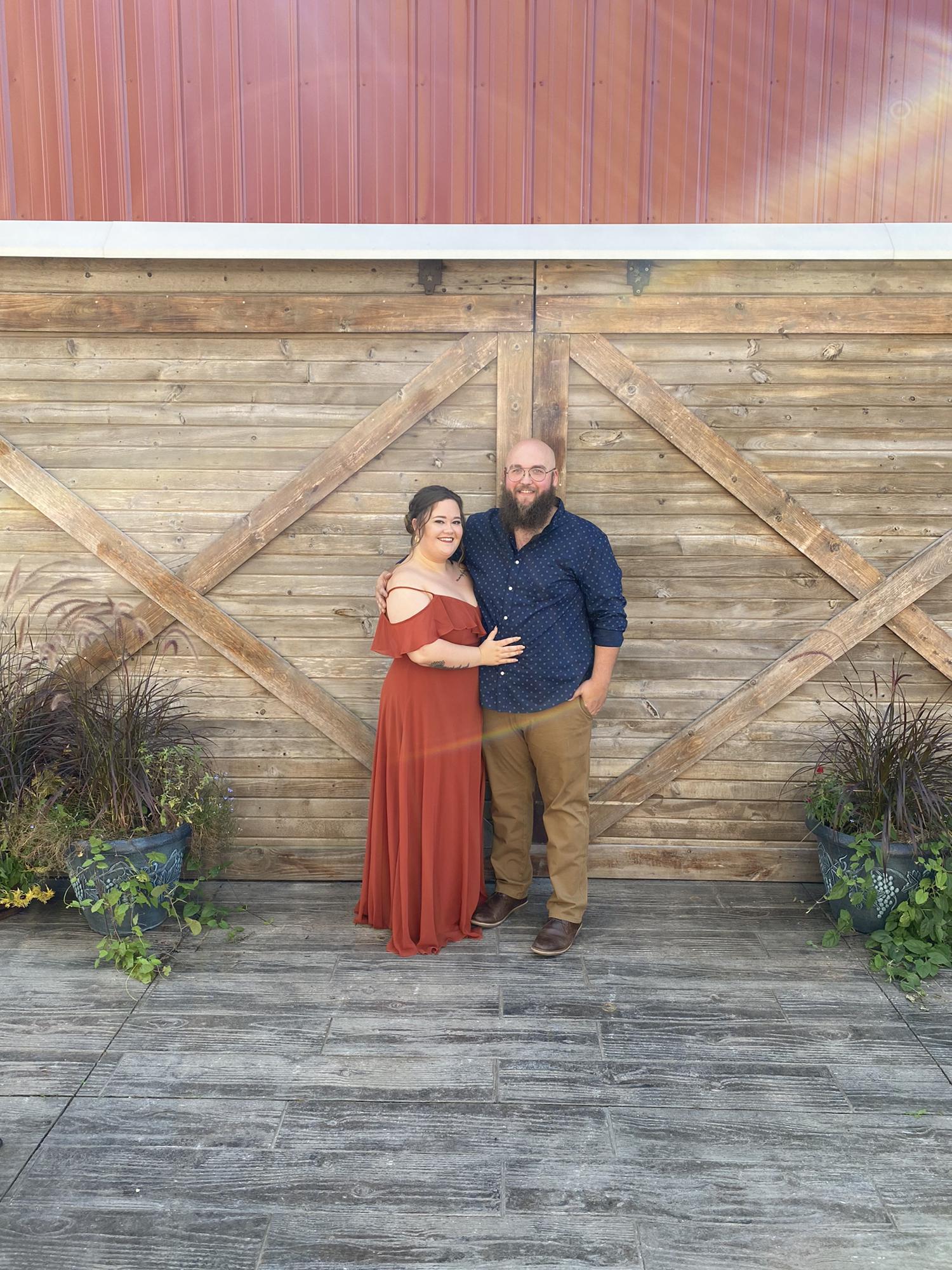 Celebrating one of Heather's best friends' wedding. We love you Brea and Adam!