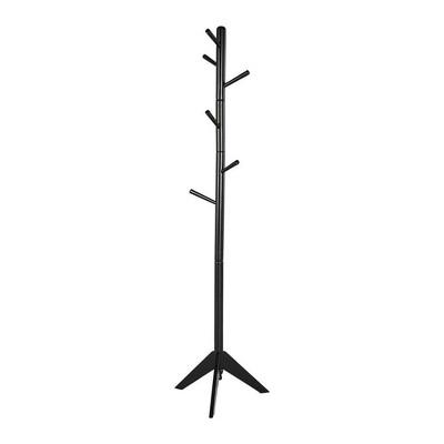 Contemporary Style Hall Tree Coat Rack Black - Benzara