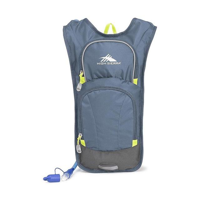 High Sierra HydraHike Hydration Backpack, Lightweight Running Backpack, Cycling, Hiking, for Men, Women & Kids, Graphite Blue/Mercury/Glow, 4L