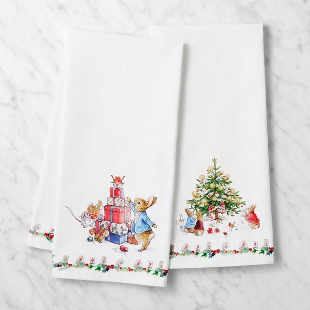 Peter Rabbit™ Christmas Tea Towels, Set of 2