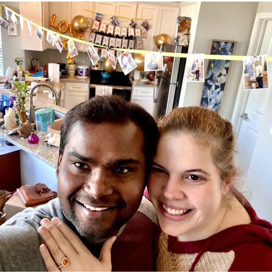 Our first photo together after the (American) engagement!
