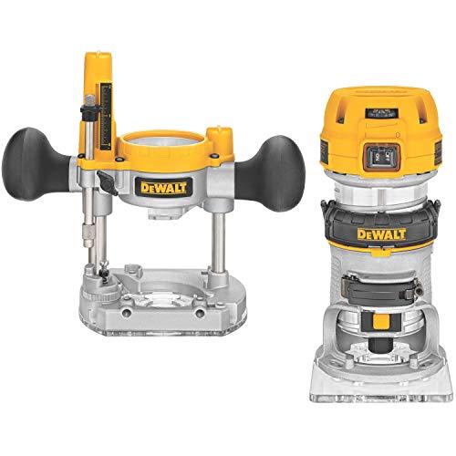 DEWALT Router Fixed/Plunge Base Kit, Variable Speed, 1.25-HP Max Torque (DWP611PK)