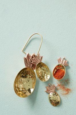 Brass Pineapple Measuring Spoons