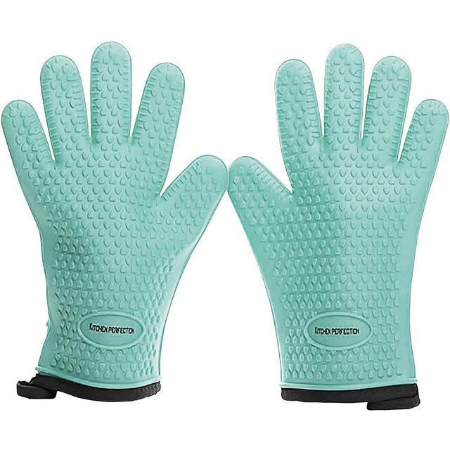 KITCHEN PERFECTION Silicone Smoker Oven Gloves -Extreme Heat Resistant BBQ Gloves -Handle Hot Food Right on Your Smoker Grill Fryer Pit|Waterproof Oven Mitts Grill Gloves |Superior Value Set+3 Bonuses