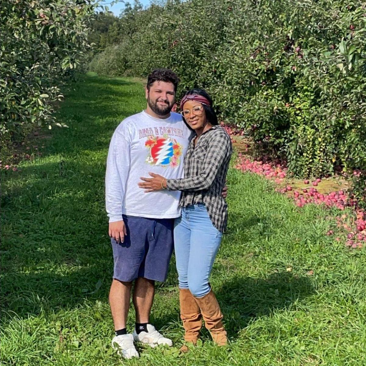 The day we went apple picking with family for Morgan's birthday in 22'.