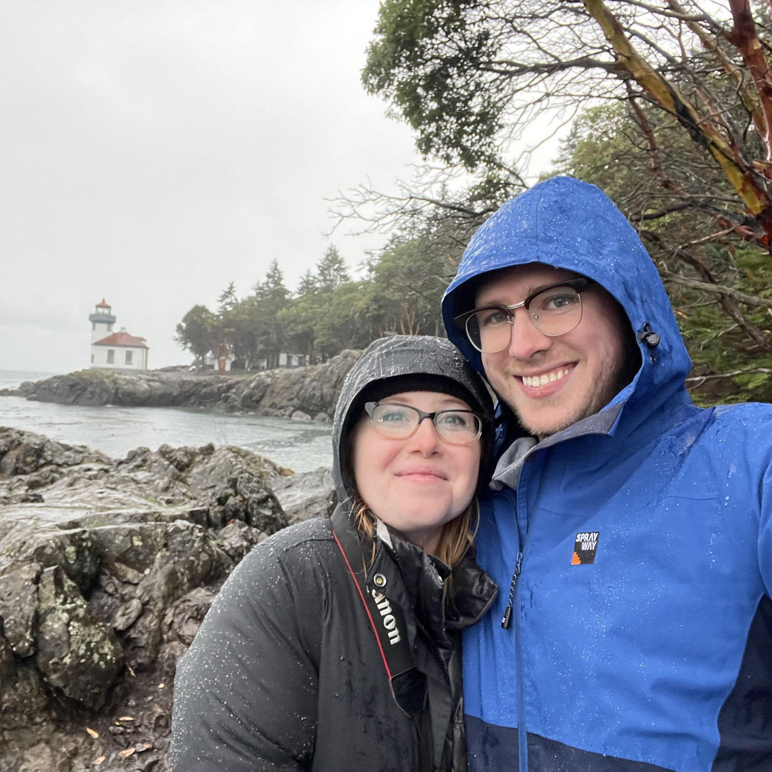 Sopping wet, still exploring. Some say the PNW chooses them.