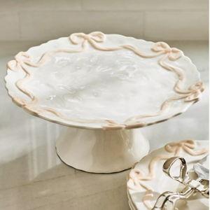 Benedita Bow Ceramic Stoneware Cake Stand