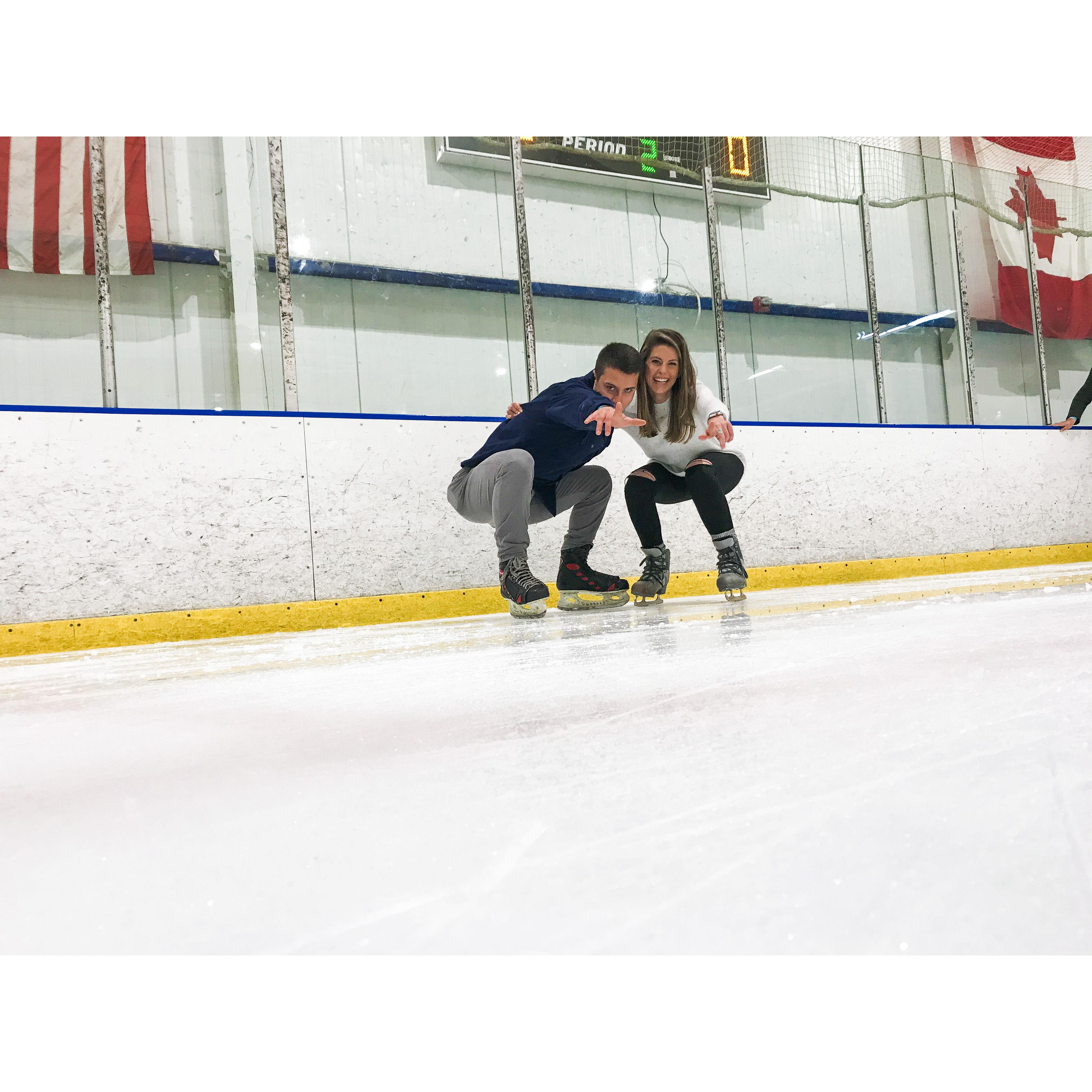 First time ice skating together