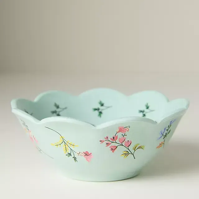 Annette Floral Melamine Nut Bowls, Set of 4