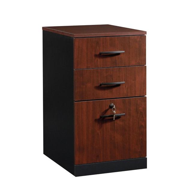 Via 3 Drawer Storage Pedestal Classic Cherry Red - Sauder