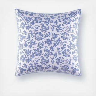 Adley Floral Embroidered Decorative Pillow