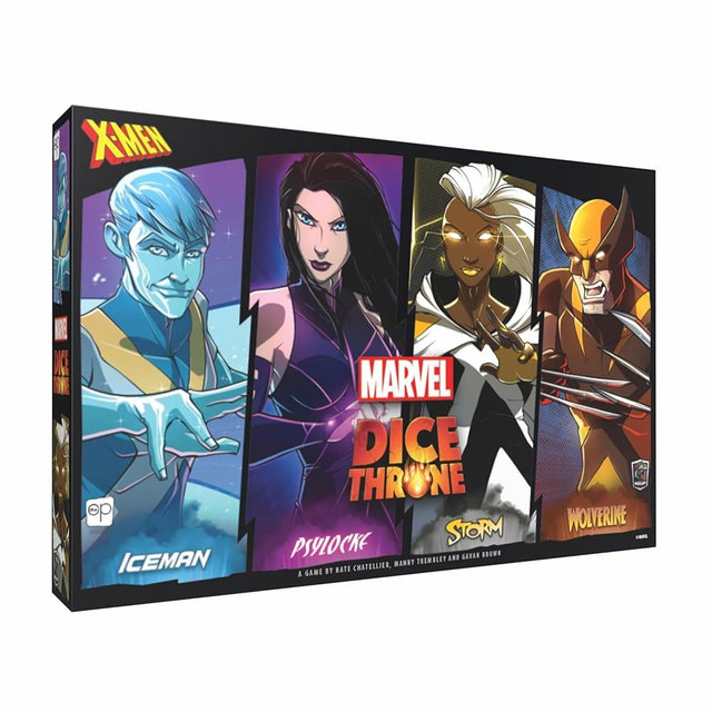 Marvel X-Men Dice Throne Box 1, 4 Hero Box Featuring Wolverine, Iceman, Psylocke & Storm, Competitive Dice Board Game, Stand-Alone & Cross Compatible with All Dice Throne Heroes, Officially Licensed