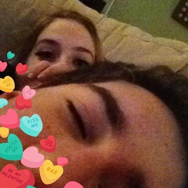 When two goofy people end up in a relationship, you're bound to end up with a few goofy selfies.