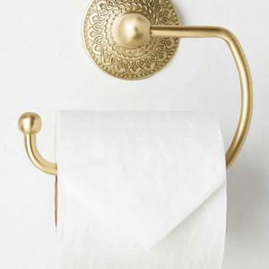 Brass Medallion Toilet Paper Holder