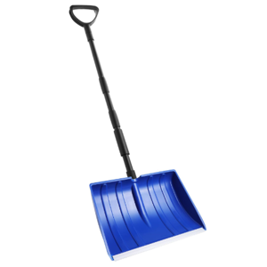 Snow Shovel 55 inch Long for Driveway Home Garage Snow Removal with D-Grip Handle Aluminum Strip Large Capacity Shovel for Outdoor Blue