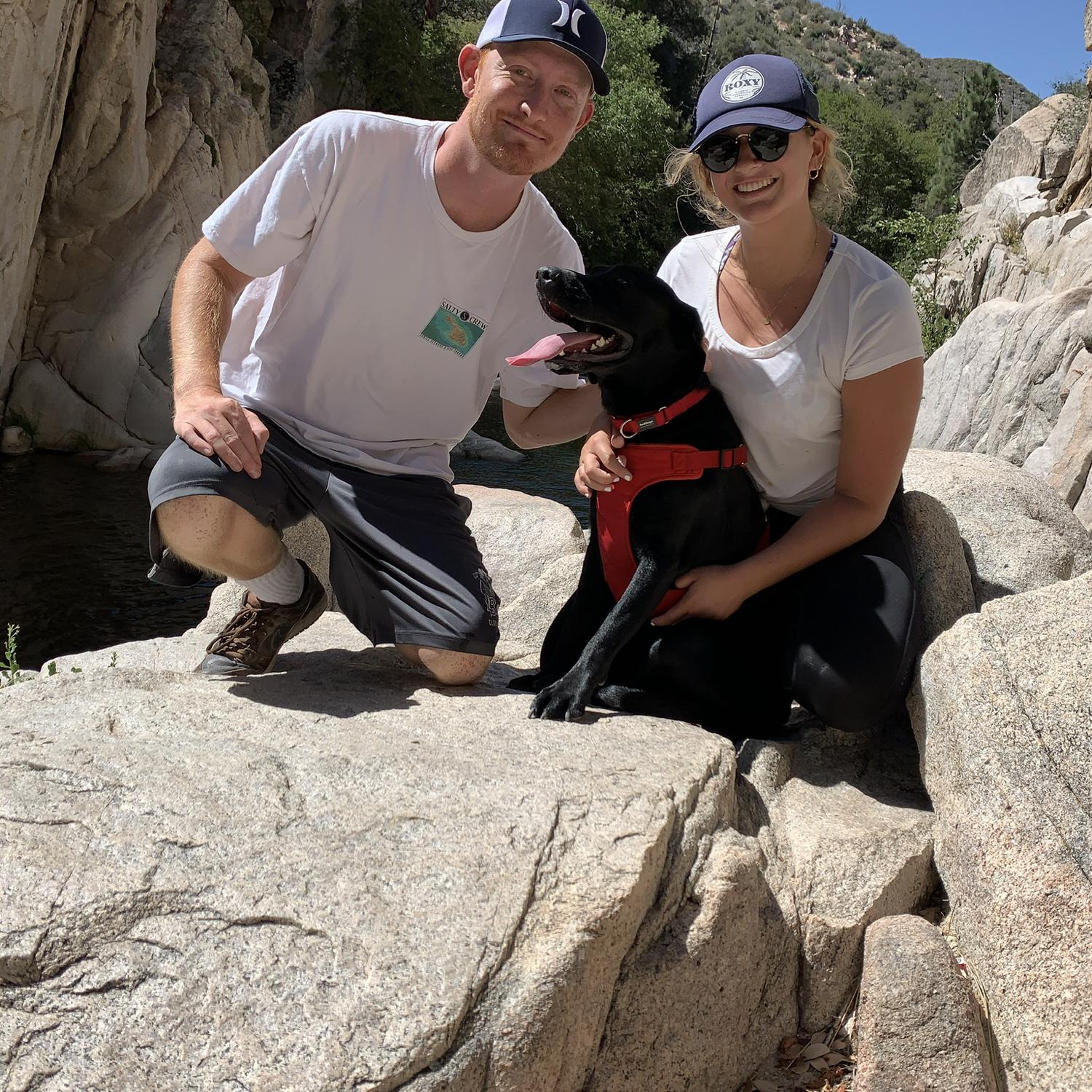 10/24/2019, Aztec Falls, California: Little Big Bear trip and hike with our adopted fur child.