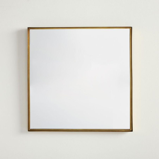 Stowe Mirror, Brass 16"X16" Square