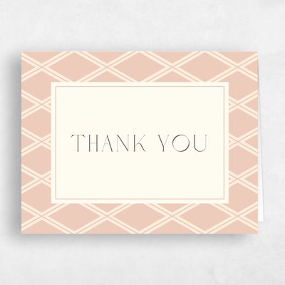 Peach, Orange Wedding Thank You - Diamant Landscape
