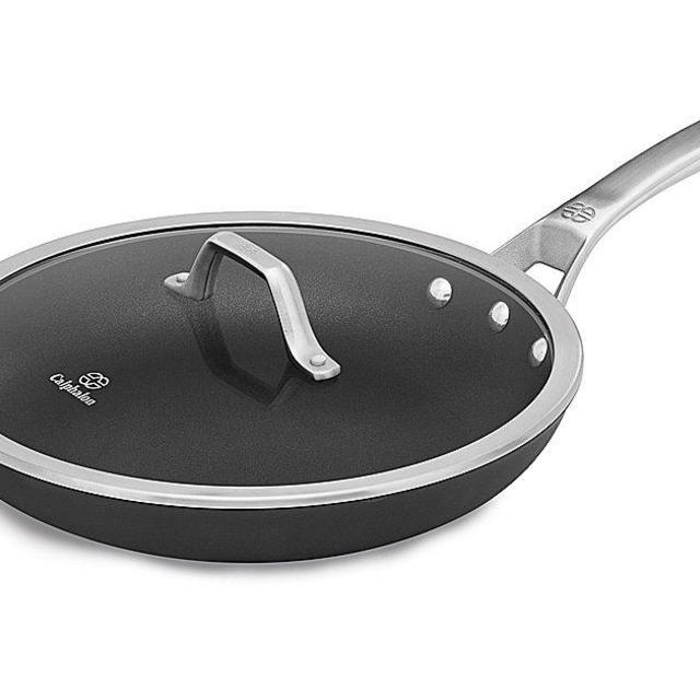 Calphalon 1948249 Signature Hard Anodized Nonstick Covered Omelet Fry Pan, 12", Black