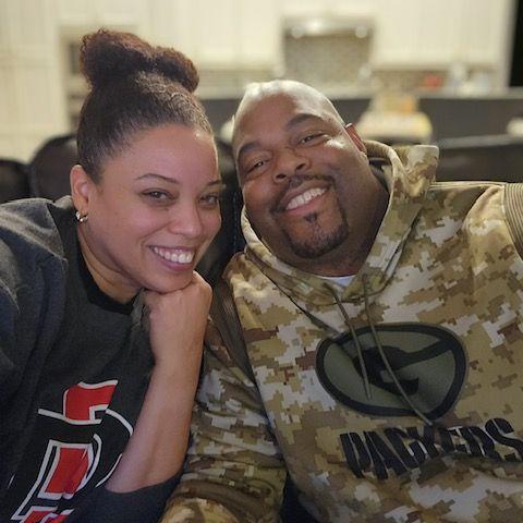 Where it all began...chilling at the house after our first date