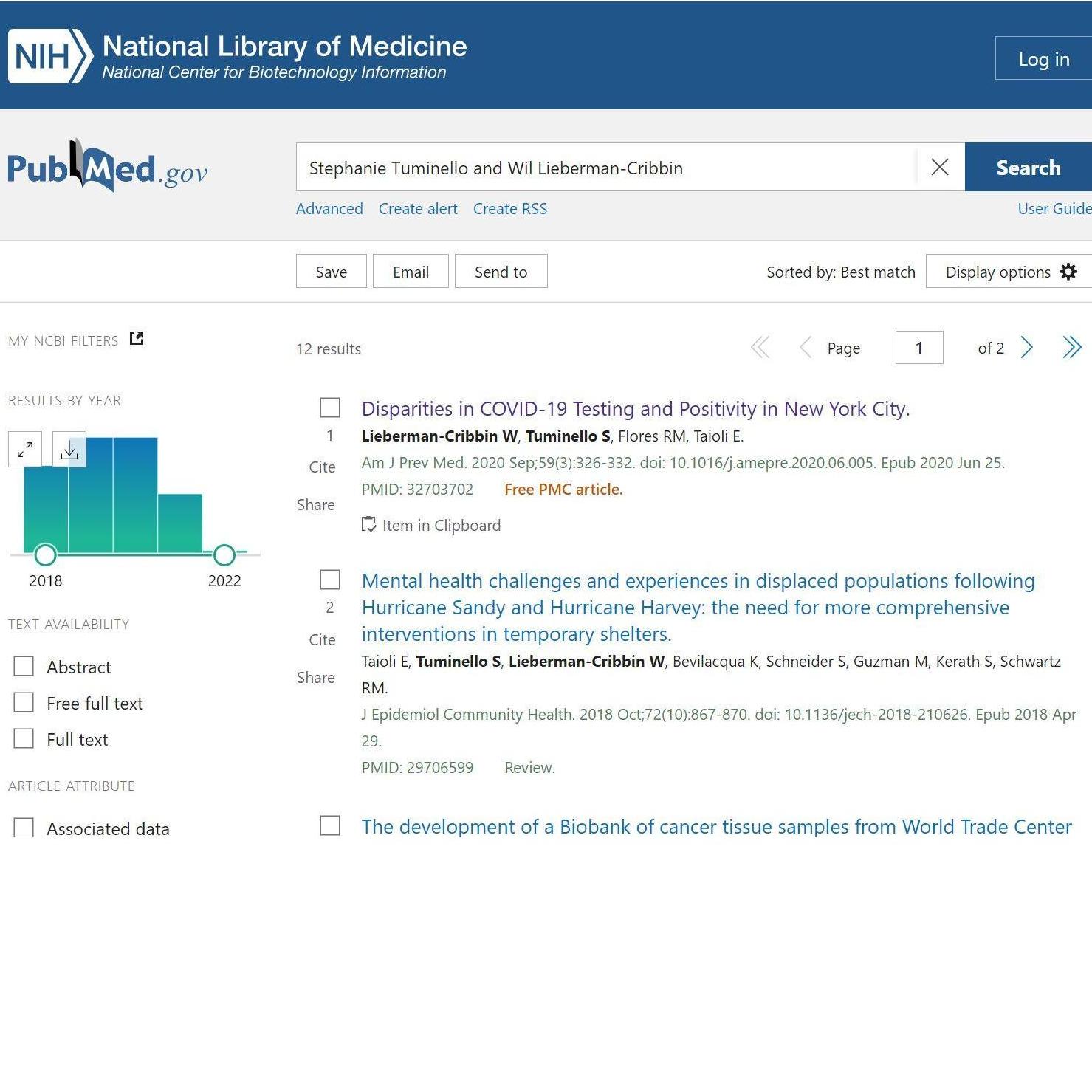 https://pubmed.ncbi.nlm.nih.gov/?term=Stephanie+Tuminello+and+Wil+Lieberman-Cribbin&sort_order=asc