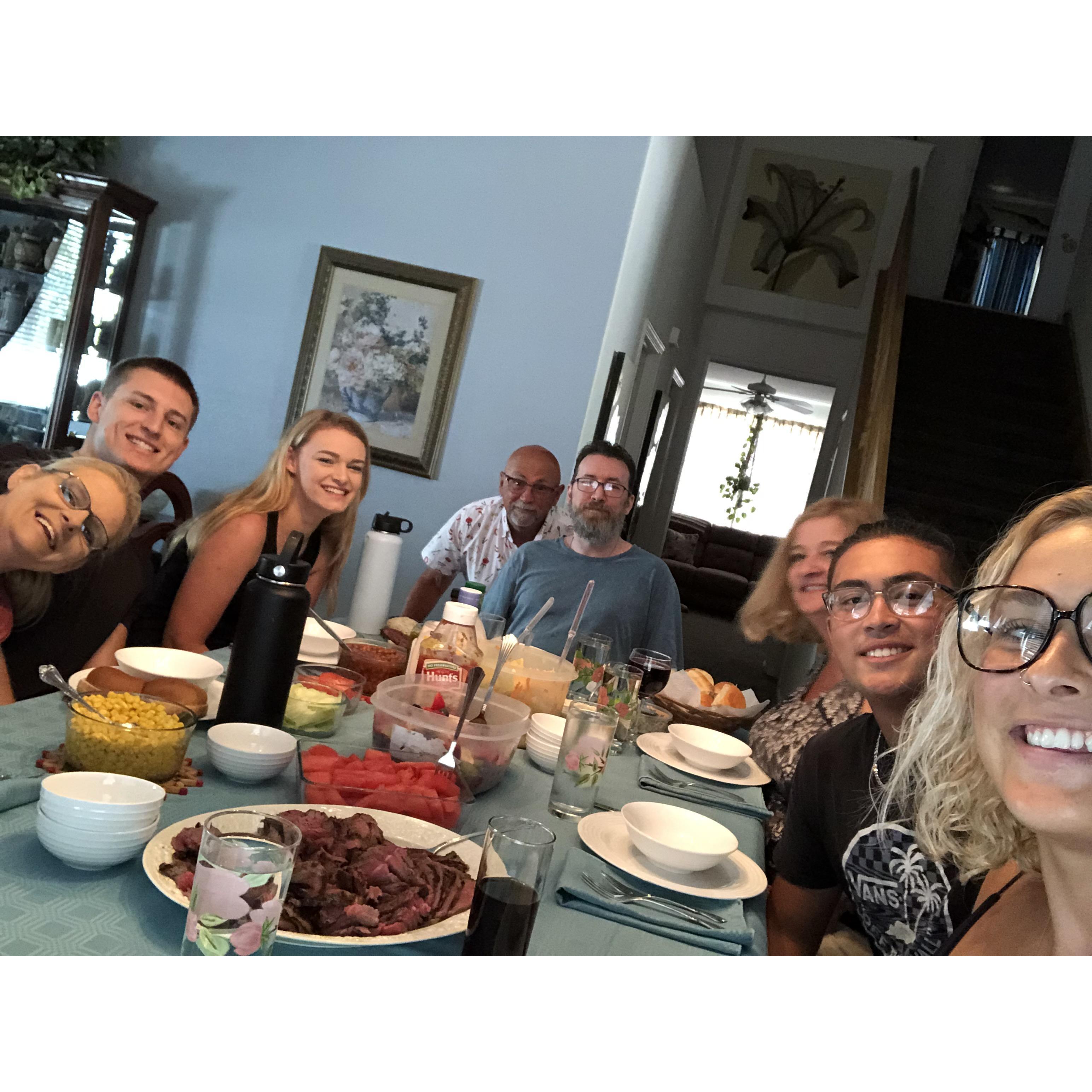 Lunch with Emily's family!