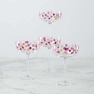 It's Raining Confetti Coupe Glass, Set of 4
