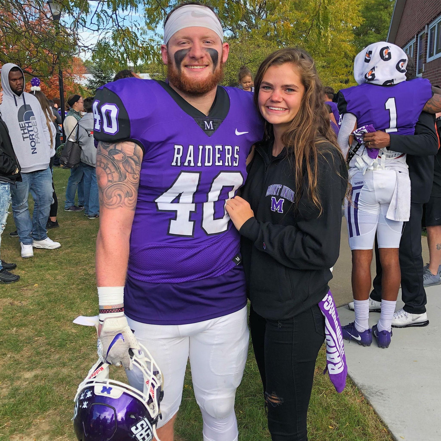 Go mount go, first time Taylor watched a winning football team.
