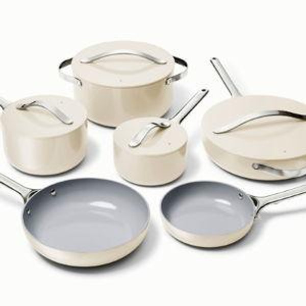 Carraway- Ceramic Cookware & Minis Set | Nonstick Pots & Pans Set | Non-Toxic