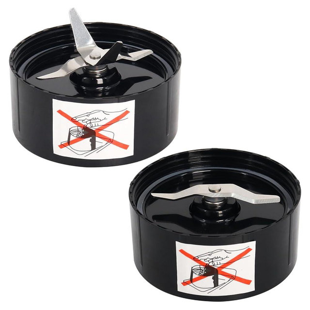 Replacement Blender Blades Compatible with Magic Bullet MB1001, Dual Cross + Flat Cutting Blades Set, Heavy-Duty Stainless Steel, Compatible with Magic Bullet Blender Cups (Fits All Standard Lids)