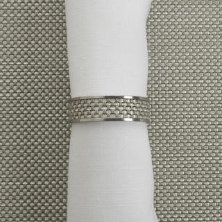 Mini Basketweave Napkin Ring, Set of 4
