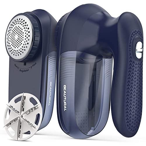 BEAUTURAL Sweater Fabric Shaver Home-Edition, Powerful & Efficient Lint Remover for Clothes and Furniture, AC Adapter or Battery Powered Pill Fuzz Remover, Special for Your Family