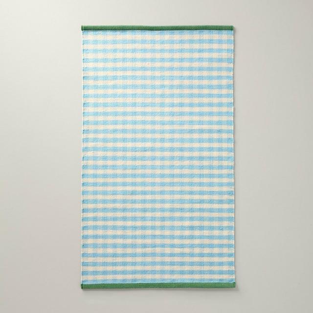 30"x50" Rug Soft Blue Gingham Indoor/Outdoor - Hearth & Hand™ with Magnolia