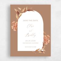 White Wedding Save the Date - Caoba Portrait