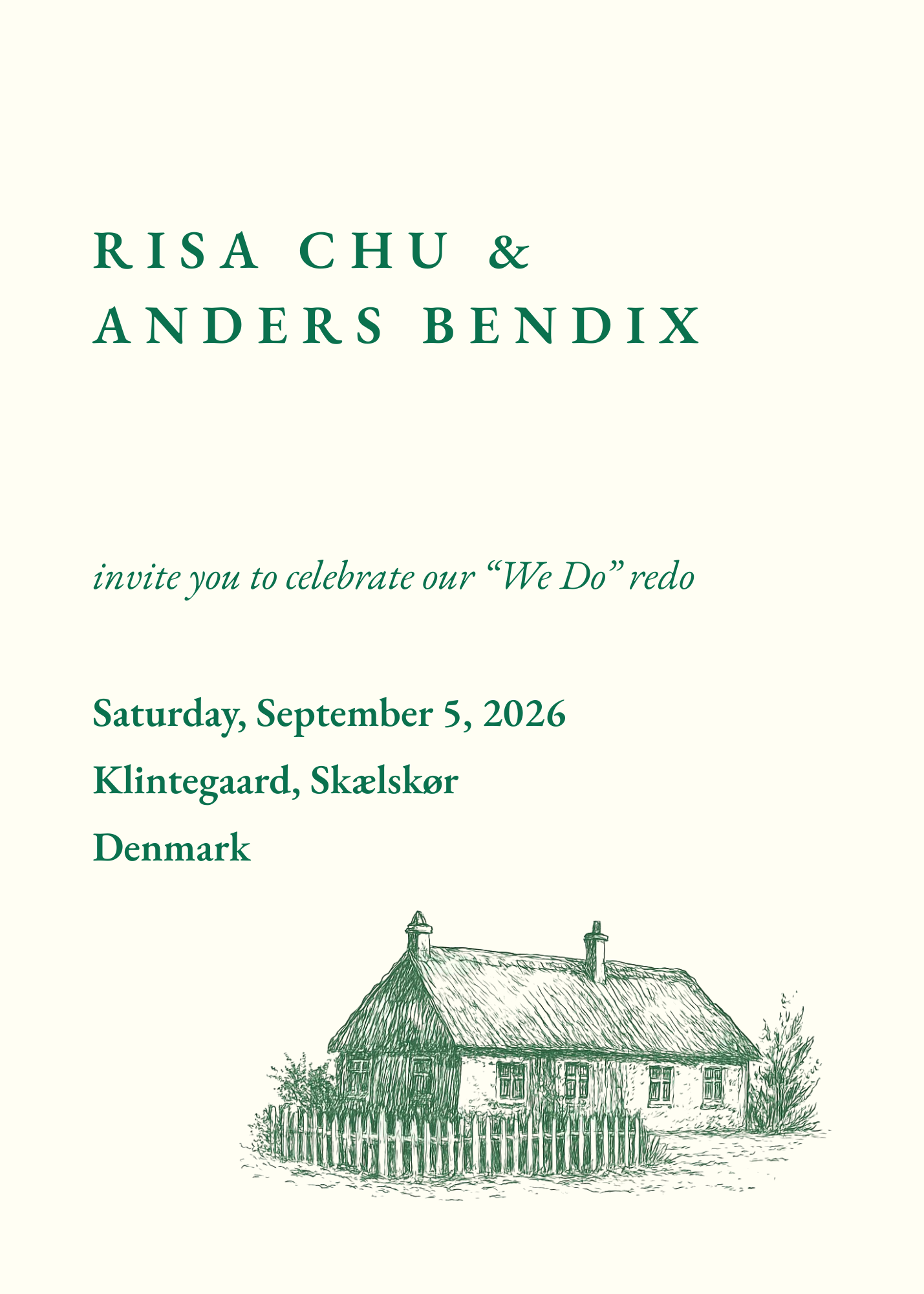The Wedding Website of Risa Chu and Anders Bendix