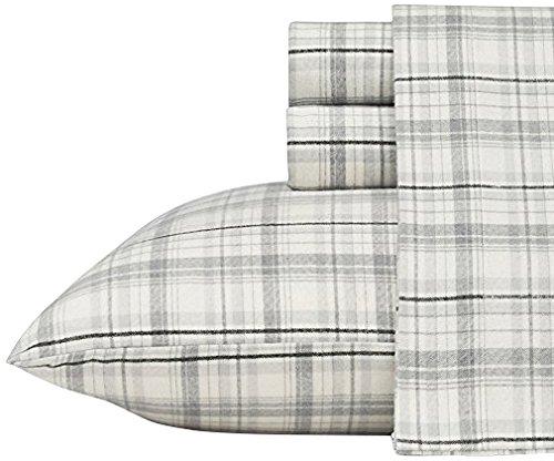 Eddie Bauer Home Beacon Hill Flannel Sheet Set, Queen