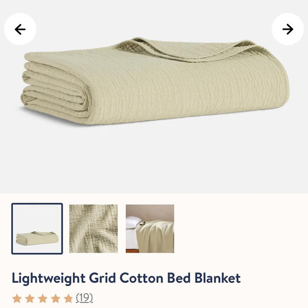 Lightweight Grid Cotton Bed Blanket