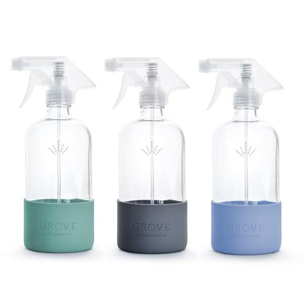 Glass Spray Bottle with Silicone Sleeve, Set of 3