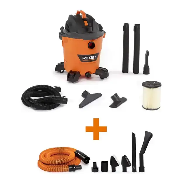 12 Gal. 5.0-Peak HP NXT Wet/Dry Shop Vacuum with Filter, Hose, Accessories and Premium Car Cleaning Kit