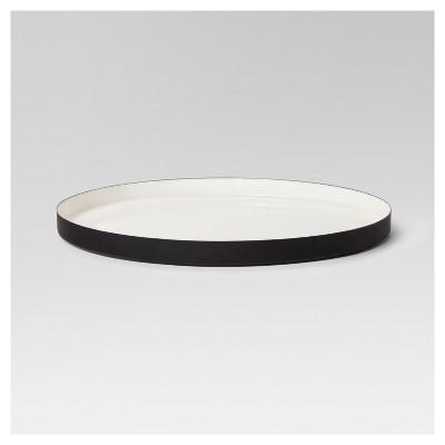 Round Enameled Tray - White/Black - Project 62™