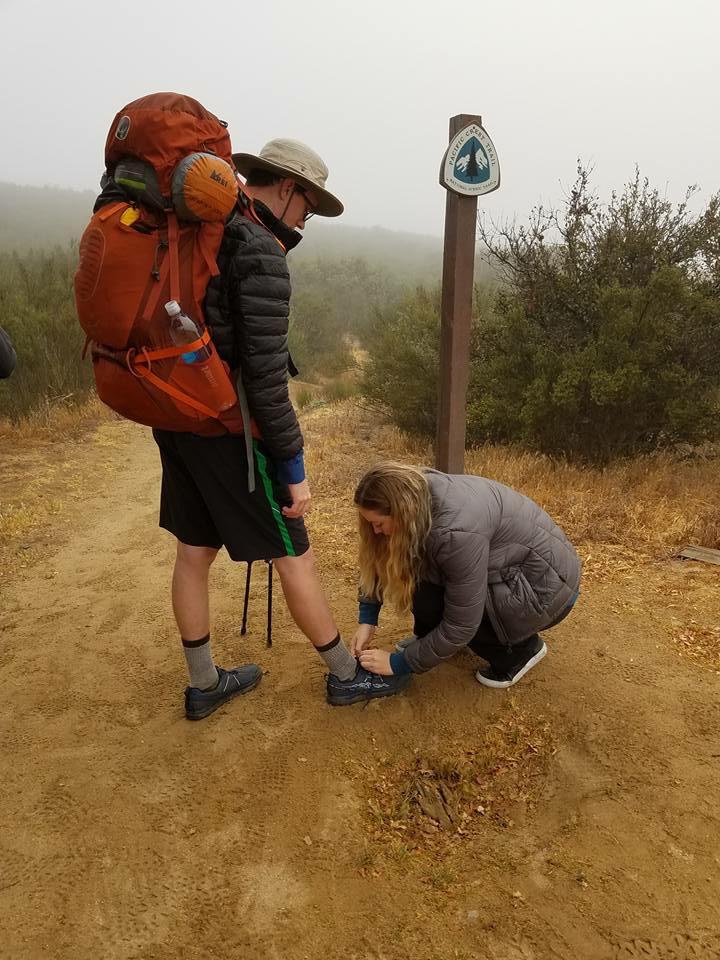 Getting him ready on his PCT journey