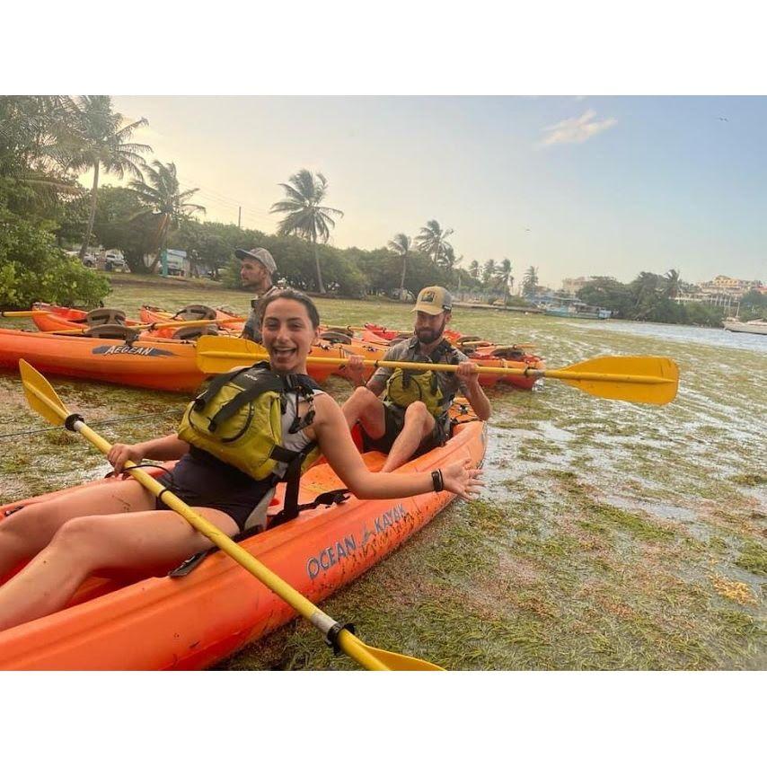 While we were in Tampa Florida we went night kayaking in the bioluminescent bay.