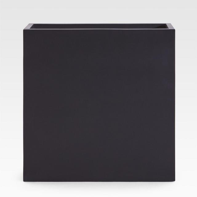 Walker Tall Rectangular Black Planter 31.5"