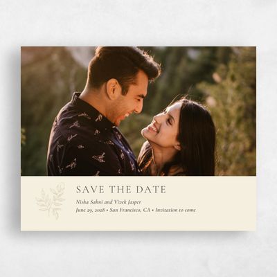 Butter, Beige Wedding Save the Date - Cardinell Photo