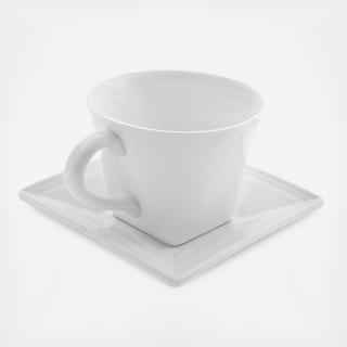 Whittier Square Flared Cup & Saucer, Set of 6