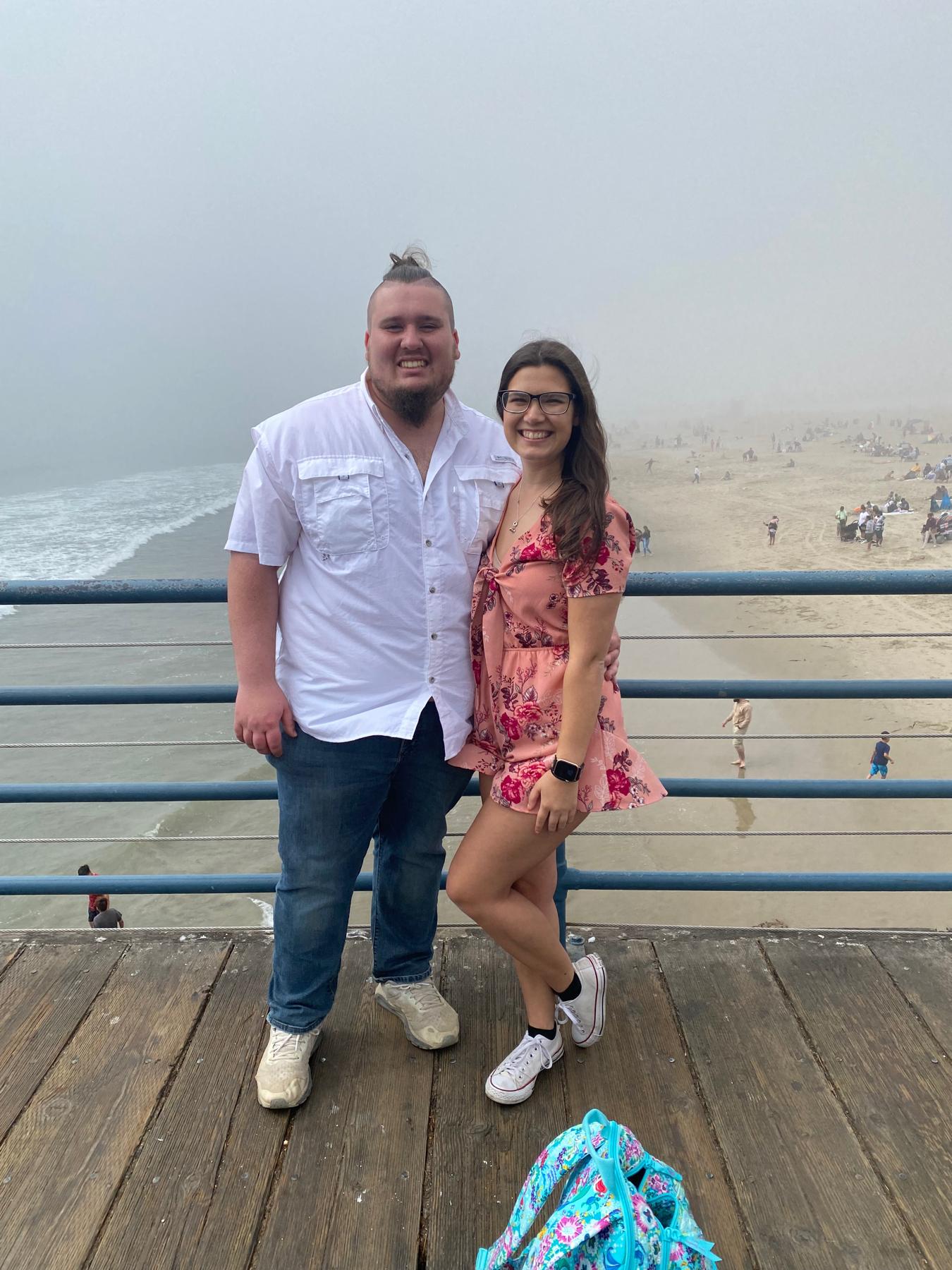 Our First photo together and it’s in LA!!