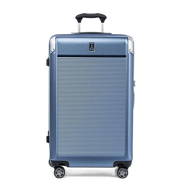 Travelpro Platinum Elite Hardside Expandable Spinner Wheel Luggage TSA Lock Hard Shell Polycarbonate Suitcase, Dark Sky Blue, Checked-Large 28-Inch