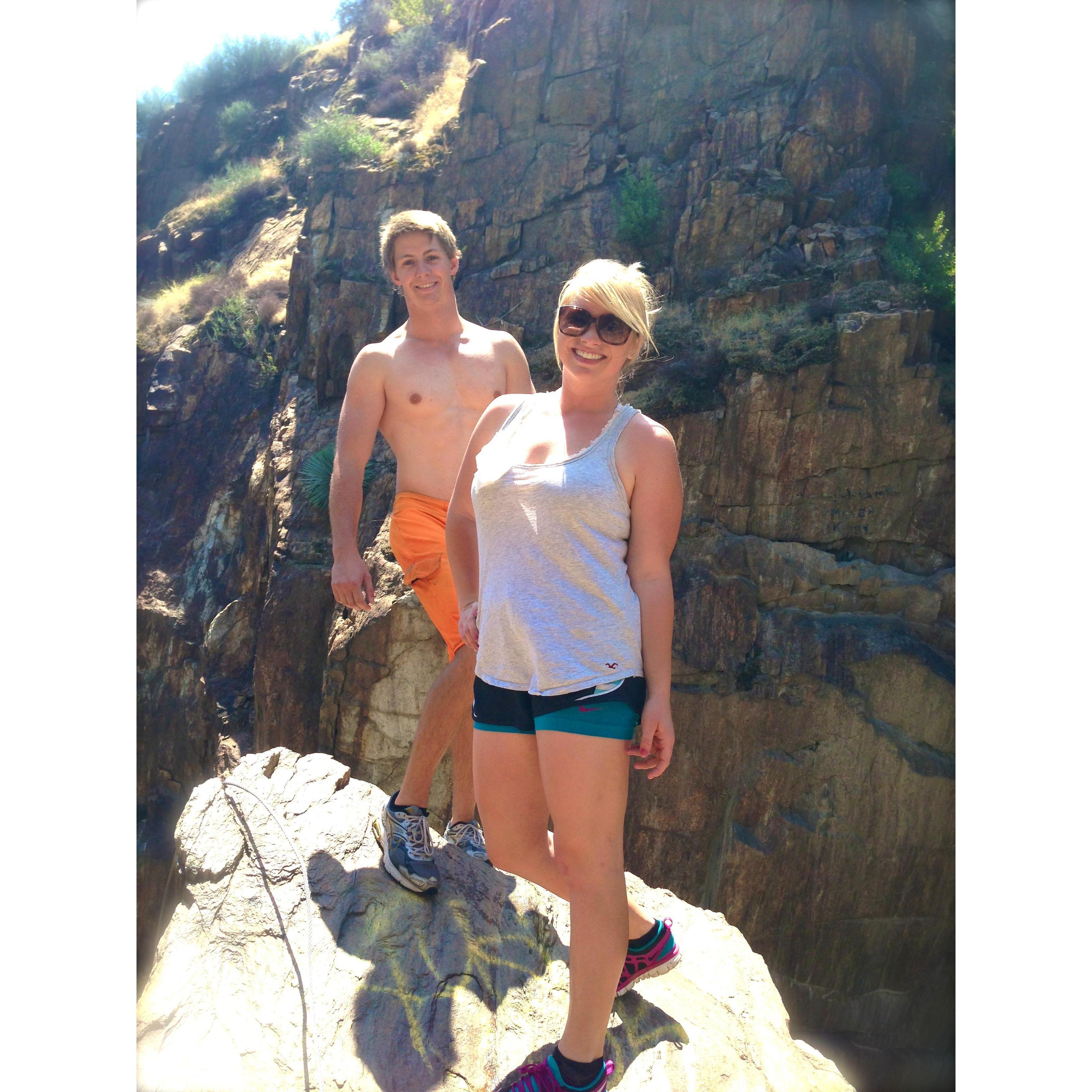Hike where we jumped off a 45 ft cliff.