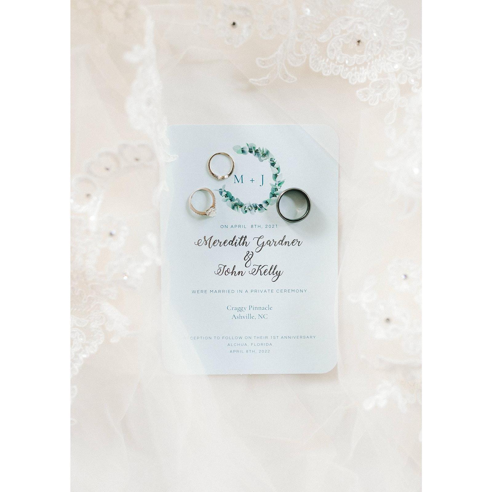 On April 8th, 2021 Meredith Gardner adn John Kelly were married in a private ceremony. Reception to follow on their 1st anniversary